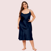 4XL 5XL Plus Size Satin Cowl Neck Dress