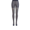 CARON CANNA CANNA grey striped fitness tights