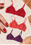 Attractive Red Comfort Soft Everyday Bra