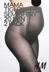 H&amp;M Mama Tights Semi Shiny  20 Den 2 Pk Pantyhose