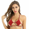 Hot Red Extreme Micro Halter Tie Bra