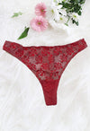 Ladies Flirty Thread Lace Maroon Thong( Sold Out)