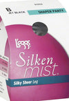 L&#39;eggs silken mist black mist control top sheer toe