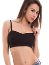 Longline Cozy Black Seamless Cage Bra