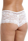 M&amp;S White Lace French Knicker Boxer Boyshorts Brief