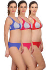 &quot;Medium&quot; Impact sports bra panty set pack of 3