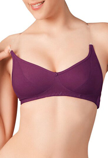 Native purple Transparent Strap Bra