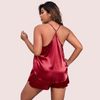 Plus Size Women&#39;s Silk Cami and Shorts Set