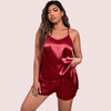 Plus Size Women&#39;s Silk Cami and Shorts Set