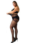 Plus size pantyhose sheer shine