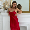 Premium Silk Satin Strappy Nightdress Slips