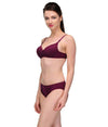 &quot;Pure&quot; Cotton Purple Bra Panty Set