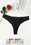 SERRA Black Soft &amp; Sleek Cotton Thong