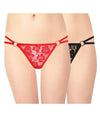 Women&#39;s Lace G String &amp; Thong Panties (Pack of 2)