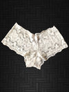 Sexy White Floral Lace Boyleg Panty