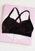 Snazzy Criss -Cross Black  Padded Sports Bra