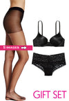 Lovely Value Pack Of Pantyhose &amp; Pushup Bra Set