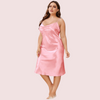 Solid Satin Slip Dress for 4XL 5XL Women