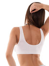 Stretch Fit Visible White Sports Bra