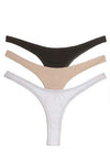 Tex Women Smooth Cotton Thong Panties Pack Of 3