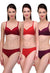 "Elegant" Solid Color Bra Sets ( Pk of 3)