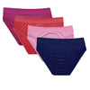 Women&#39;s Plus Comfort Covered Cotton Assorted Brief Panty, 5 Pack