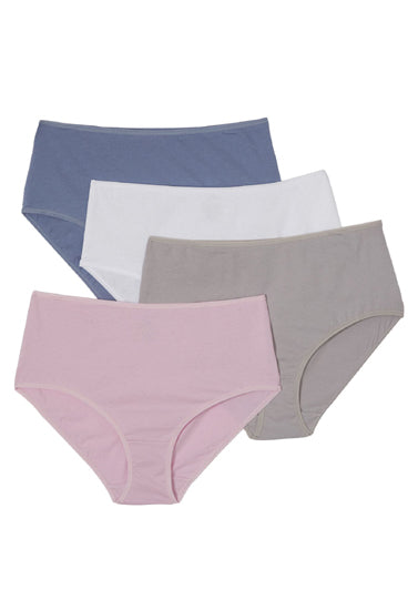 Bpc  Mid Rise Plus Size Cotton Brief 4-Pack